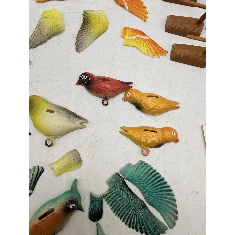 8 Marx Miniature Bird Model Lot Vintage 1960's Taiwan